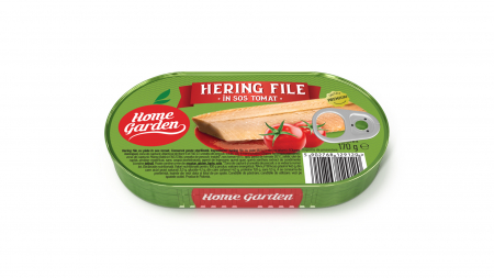 Bacanie - Conserva Peste, Hering File In Sos Tomat, Home Garden, 170g