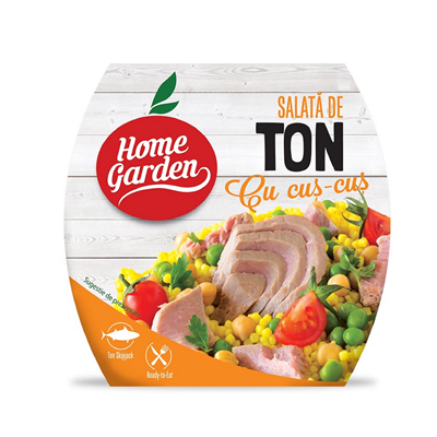 Bacanie - Conserva Peste, Home Garden, Salata Ton Cu Cus-Cus, 160g