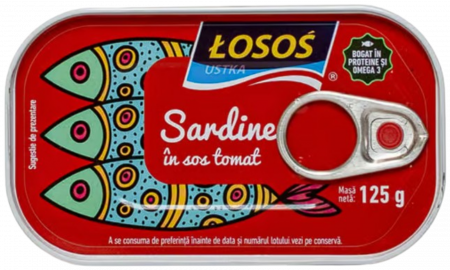 Conserve - Conserva Peste, Sardine In Sos Tomat, Losos, 125g