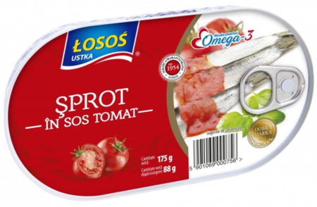 Conserve - Conserva Peste, Sprot In Sos Tomat, Losos, 175g