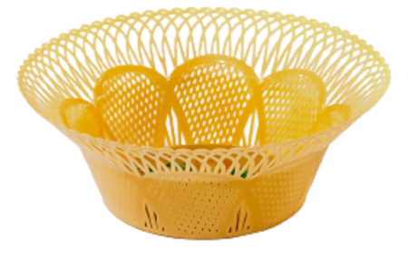 Accesorii bucatarie - Cos Dantelat, Sterk, Plastic, Galben, 25 x 15 x 10 cm