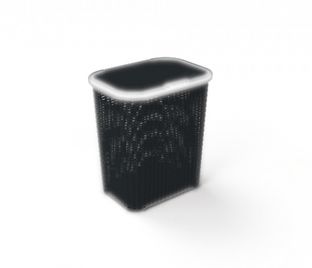 Cosuri rufe - Cos De Rufe, Ratan, Sterk, Plastic, Gri Inchis, 53 x 46 x 36 cm