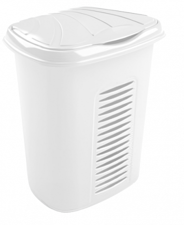 Depozitare si organizare - Cos De Rufe, Scoica, Sterk, Plastic, Alb, 54 x 46.5 x 35.5 cm
