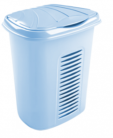 Depozitare si organizare - Cos De Rufe, Scoica, Sterk, Plastic, Bleu, 54 x 46.5 x 35.5 cm