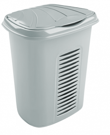 Depozitare si organizare - Cos De Rufe, Scoica, Sterk, Plastic, Gri, 54 x 46.5 x 35.5 cm