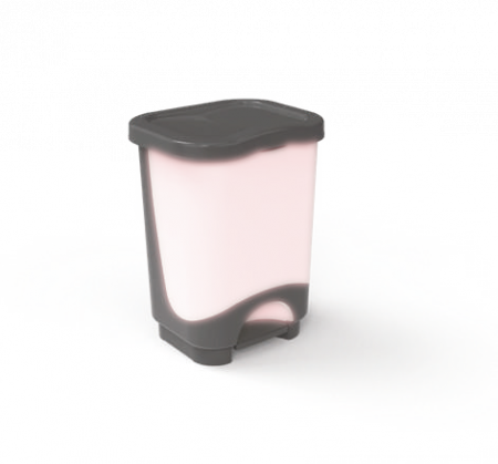 Cosuri gunoi - Cos Gunoi Casandra, Sterk, Plastic, Roz, 13L, 37 x 28.7 x 24.8 cm