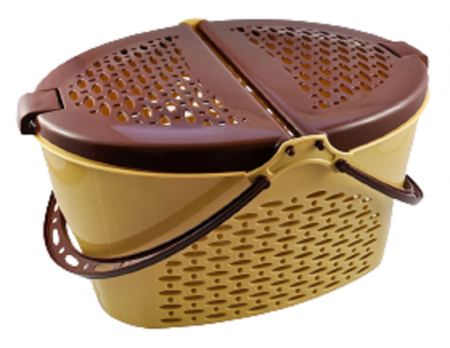 Accesorii bucatarie - Cos Picnic, Sterk, Plastic, Maro/Crem, 44 x 33 x 24 cm