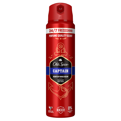 Deodorante si antiperspirante - Deodorant Spray, Old Spice, Captain, 150 ml