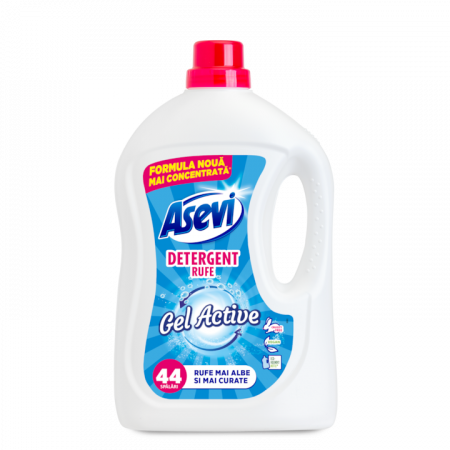 Detergent si balsam rufe - Detergent Lichid Pentru Rufe, Asevi, Gel Active, 2.376 L, 44 Spalari