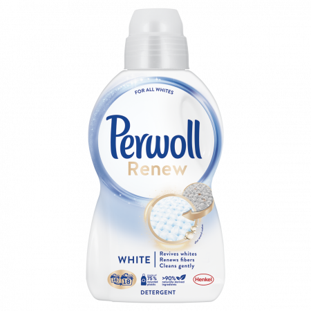 Detergent si balsam rufe - Detergent Lichid Pentru Rufe, Perwoll, Renew White, 990 ml, 18 spalari