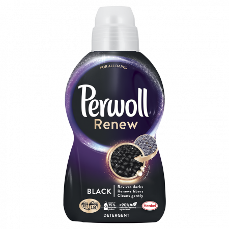 Detergent si balsam rufe - Detergent Lichid Pentru Rufe, Perwoll, Revita Black, 990 ml, 18 spalari