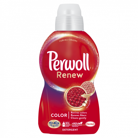 Detergent si balsam rufe - Detergent Lichid Pentru Rufe, Perwoll, Renew Color, 990 ml, 18 spalari