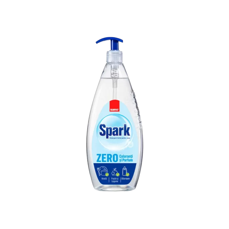 Casa si curatenie - Detergent Lichid Pentru Vase, Sano, Spark, Zero, 1L