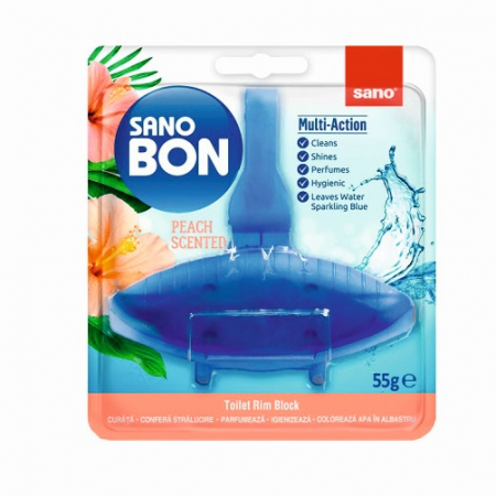 Detergenti locuinta - Detergent Pentru Toaleta, Sano Bon, Peach Scented, 55g
