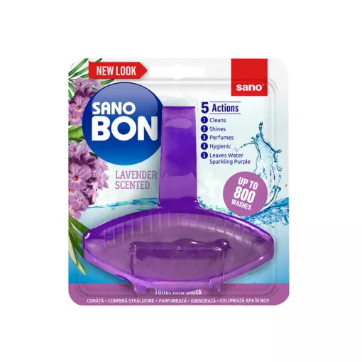 Casa si curatenie - Detergent Pentru Toaleta, Sano Bon, Lavender, 55g
