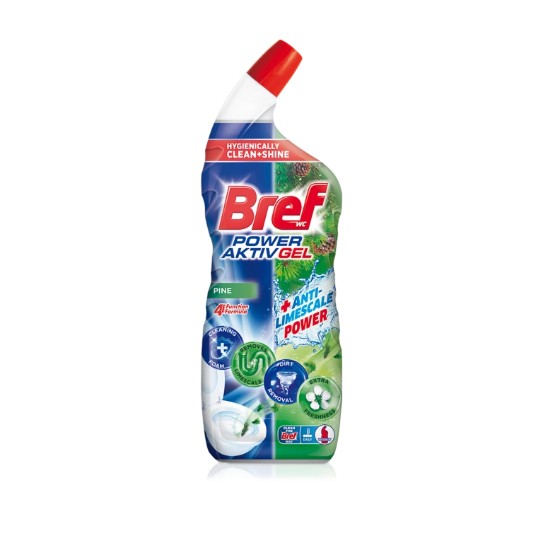 Detergenti locuinta - Deterget Pentru Toaleta, Bref, Power Aktiv Gel, Pine, 700ml