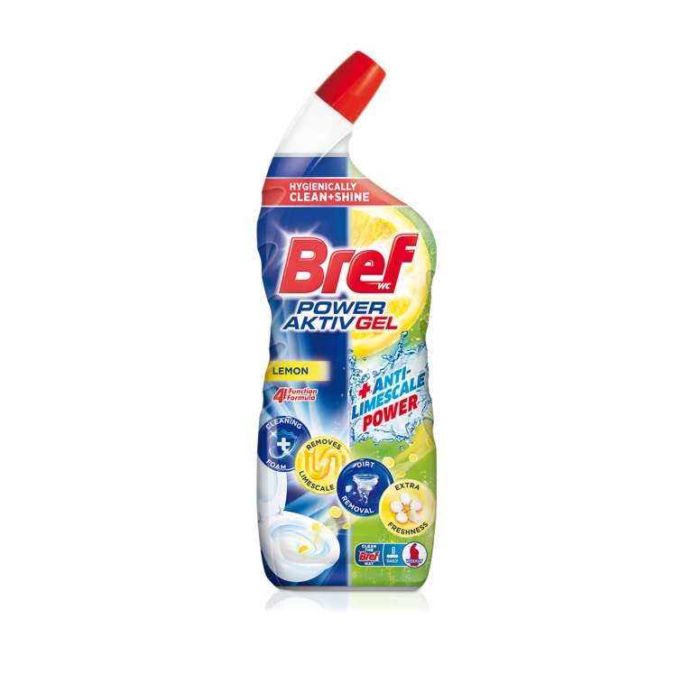 Detergenti locuinta - Deterget Pentru Toaleta, Bref, Power Aktiv Gel, Lemon, 700ml
