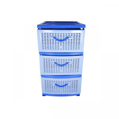 Dulap 3 Sertare, Universal, Sterk, Albastru/Bleu, Plastic, 70 x 67 x 45 cm [1]