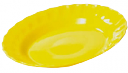 Farfurii - Farfurie Imprimata, Sterk, Plastic, Galbena, 20 x 3 cm