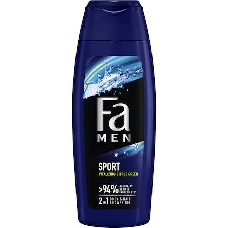 Gel dus si sapun - Gel De Dus, Fa Men, Sport, Vitalizing Citrus Green, 250ml