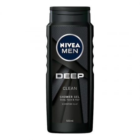 Ingrijire pentru el - Gel De Dus, Nivea Men, Deep Clean, 500 ml