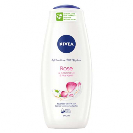 Gel dus si sapun - Gel De Dus, Nivea, Rose & Almond, 500 ml