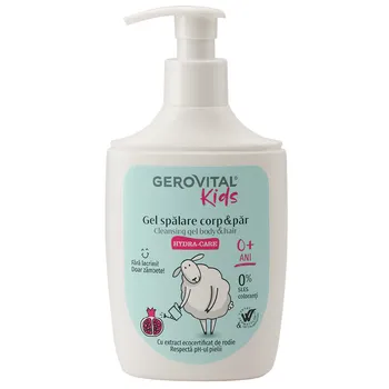 Ingrijire bebe - Gel Spalare Corp si Par, Gerovital Kids, 300ml