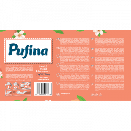 Hartie Igienica, Pufina, Parfum De Piersica, 3 Straturi, 20 Role [1]