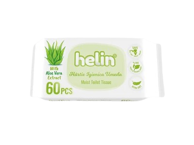 Consumabile locuinta - Hartie Igienica Umeda, Helin, Aloe Vera, 60 bucati