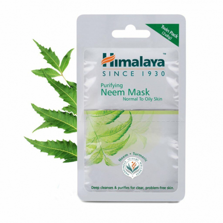 Ingrijire personala - Masca Antibacteriana, Himalaya, Neem si Arbore De Ceai, Twin Pack, 2 x 7.5 g