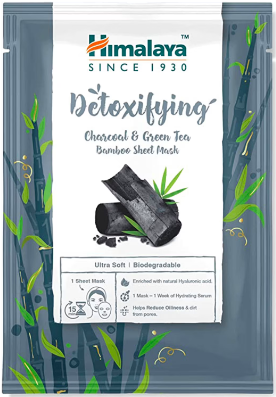 Ingrijire personala - Masca Servetel Detoxifianta, Himalaya, Bambus, Carbune Si Ceai Verde, 30 ml