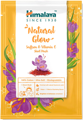 Ingrijire personala - Masca Servetel Stralucire, Himalaya, Sofran si Vitamina C, 30 ml