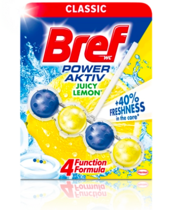Detergenti locuinta - Odorizant Toaleta, Bref, Power Aktiv, Juicy Lemon, 1 x 50g