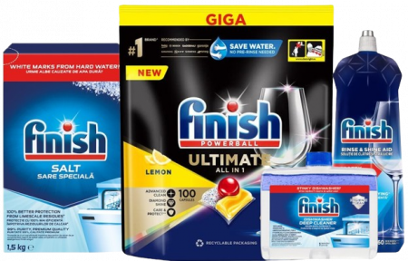 Casa si curatenie - Pachet Promo Consumabile Pentru Masina De Spalat Vase, Finish, "Giga" 4x Produse