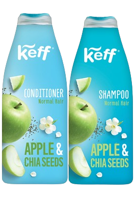 Ingrijire pentru el - Pachet Promo Ingrijirea Parului, Keff, Apple & Chia Seeds, 2 x 500 ml