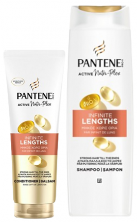 Pachete promo - Pachet Promo, Pantene Pro-V, Infinite Lengths, Sampon + Balsam, 400 ml + 275 ml