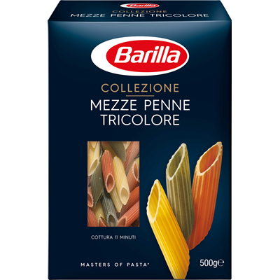 Bacanie - Paste Mezze Penne Tricolore, Barilla, 500g