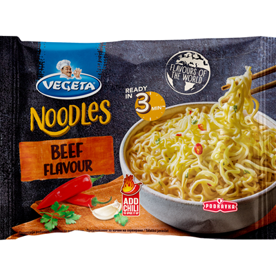 Preparare Rapida - Paste Rapide Cu Gust De Vita, Vegeta, Noodles Beef Flavour, 75g