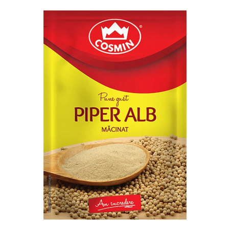 Condimente - Piper Alb Macinat, Cosmin, 17g