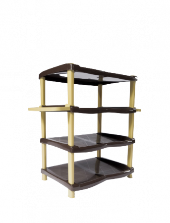 Raft Pantofi 4 Etaje, Sterk, Maro, Plastic, 65 x 47 x 33 cm [1]