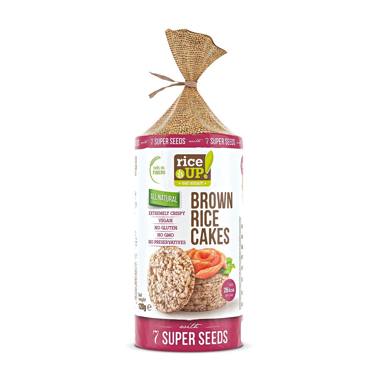 Bacanie - Rondele Din Orez Cu 7 Super Seminte, RiceUP, 120g - Copie