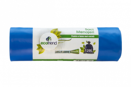 Saci Menajeri, EcoFirend, Diverse Culori, 120l, 10 saci/rola [1]