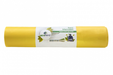 Consumabile locuinta - Saci Menajeri, EcoFriend, Diverse Culori, 240l, 10 saci/rola