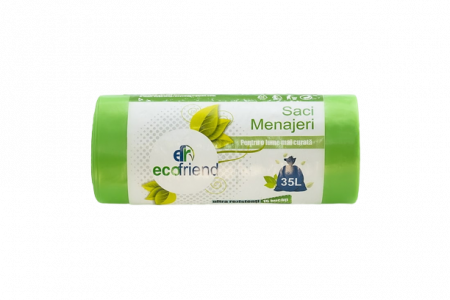 Saci Menajeri, EcoFriend, Diverse Culori, 35l, 15 saci/rola [1]