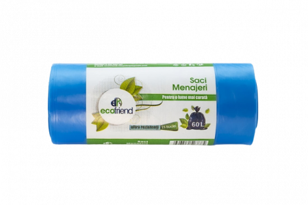Saci Menajeri, EcoFriend, Diverse Culori, 60l, 15 saci/rola [2]