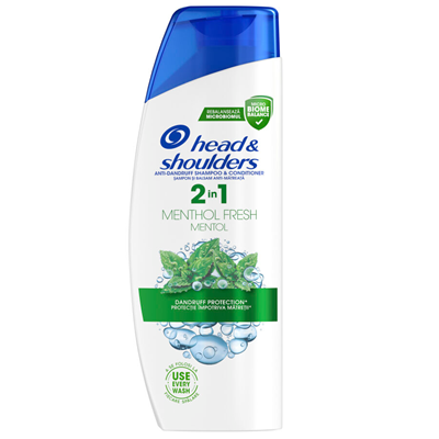 Ingrijire pentru el - Sampon Antimatreata, Head & Shoulders, 2 in 1 Mentol, 330 ml