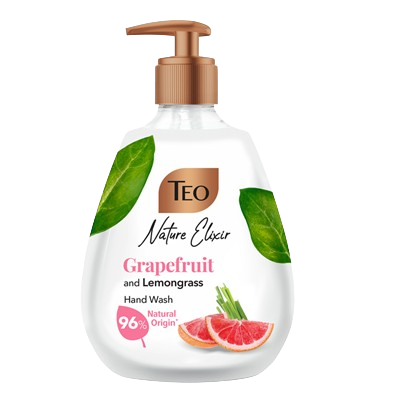 Gel dus si sapun - Sapun Lichid, Teo, Nature Elixir Grapefruit & Lemongrass, 300 ml
