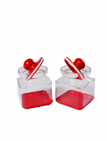 Set 2 Borcane Condimente, Sterk, Plastic, Rosu, 15 x 10 x 9 cm [1]