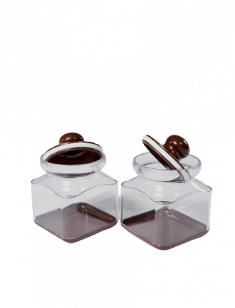 Set 2 Borcane Condimente, Sterk, Plastic, Maro, 15 x 10 x 9 cm [1]