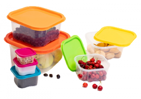 Accesorii bucatarie - Set Cutii Alimentare Curcubeu 7, Sterk, Plastic, Diverse Culori, 7 casolete de diferite dimensiuni